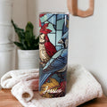 Blue Jay Tumbler 20oz With Reusable Straw, Can Be Personalized