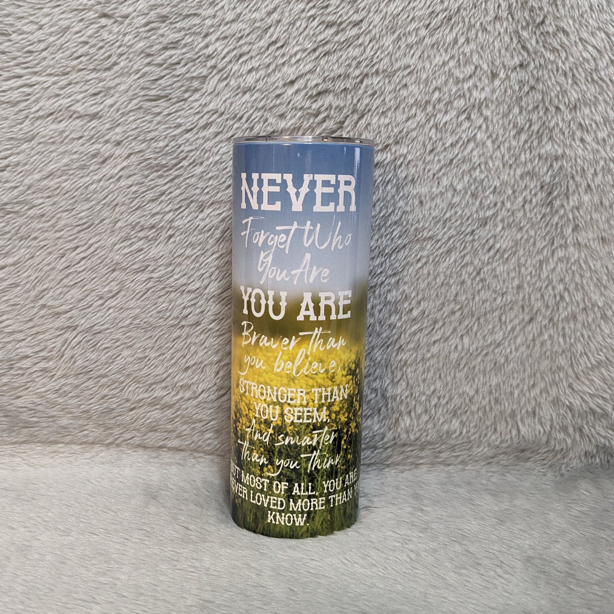 Never Forget Who You Are Horse Tumbler 20oz With Reusable Straw
