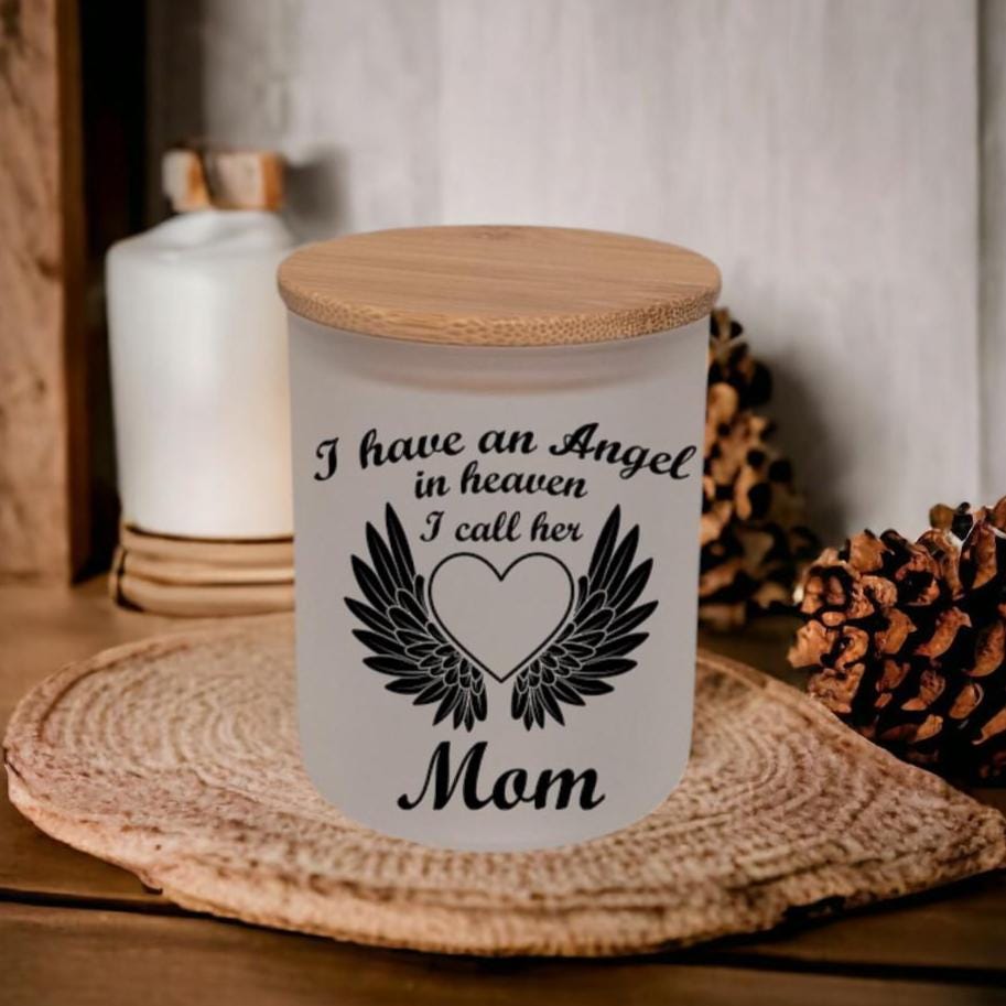 Heavenly Angel Mom Candle Holder with A Battery Operated Flickering Tea Light