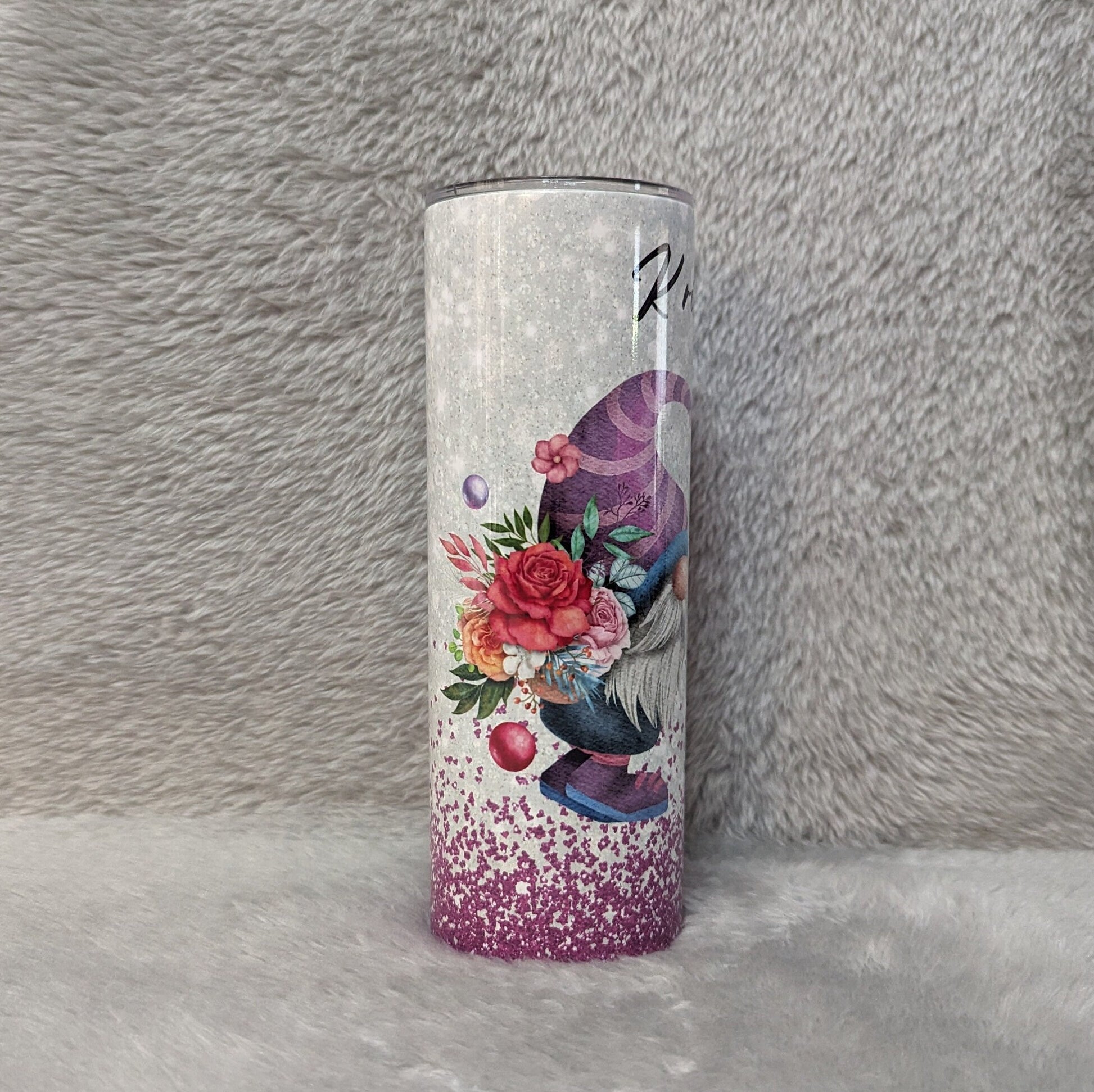 Gnome Tumbler 20oz With Reusable Straw, Can Be Personalized