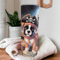 Halloween Puppy Tumbler 20oz With Reusable Straw, Can Be Personalized