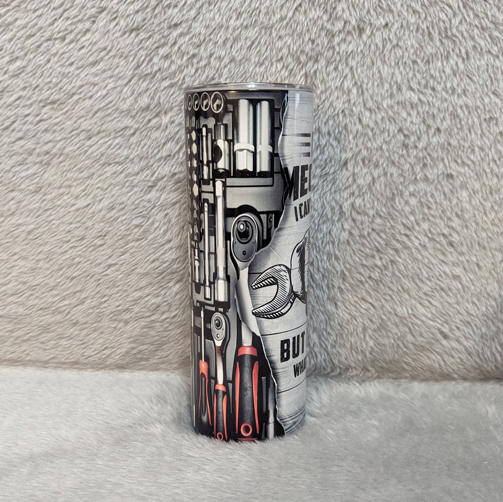 I'm A Mechanic I Can't Fix Stupid But I Can Fix What Stupid Does Mechanic Tumbler 20oz With Reusable Straw, Can Be Personalized
