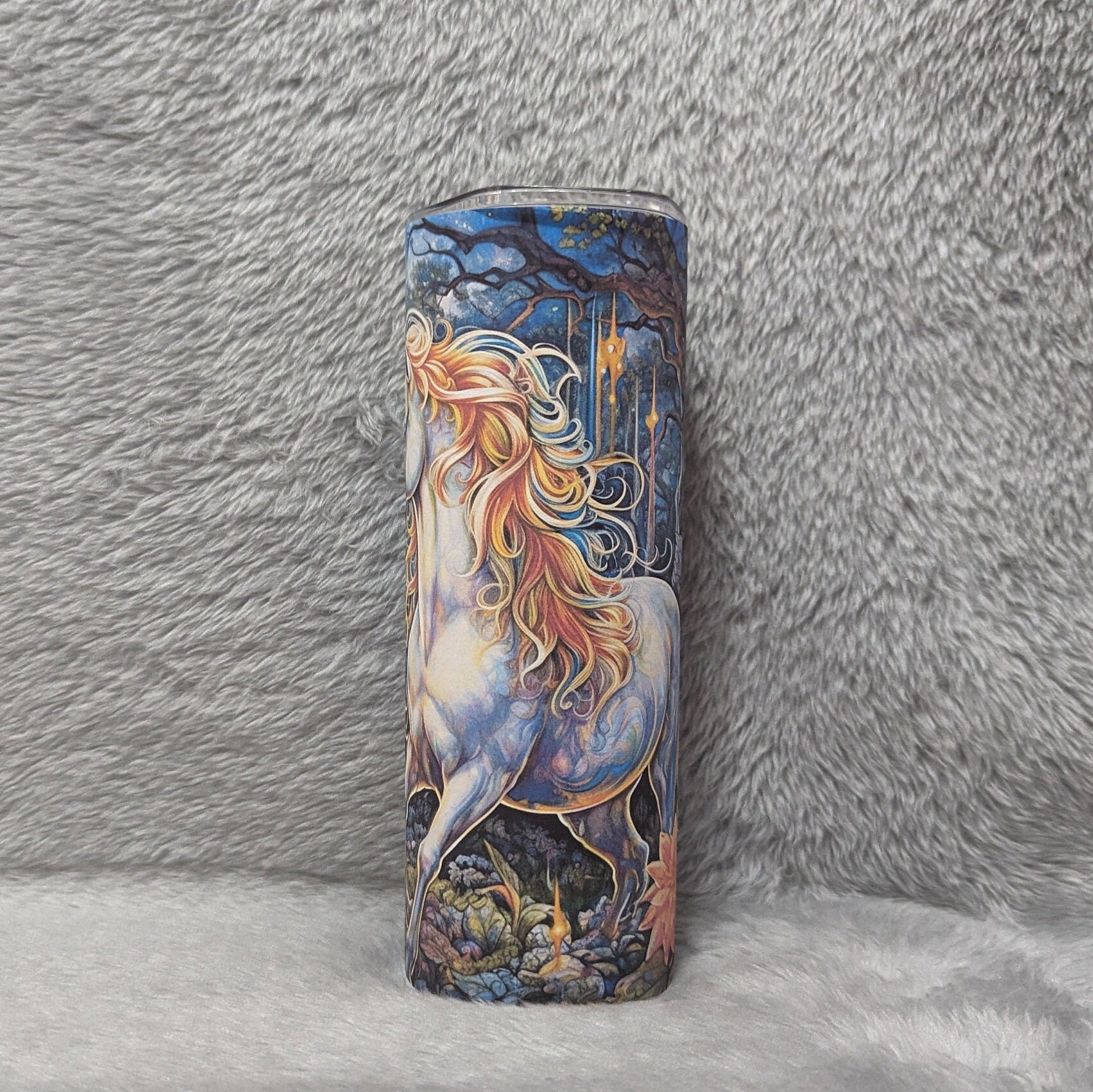 Mystical Unicorn Tumbler 20oz With Reusable Straw, Can Be Personalized