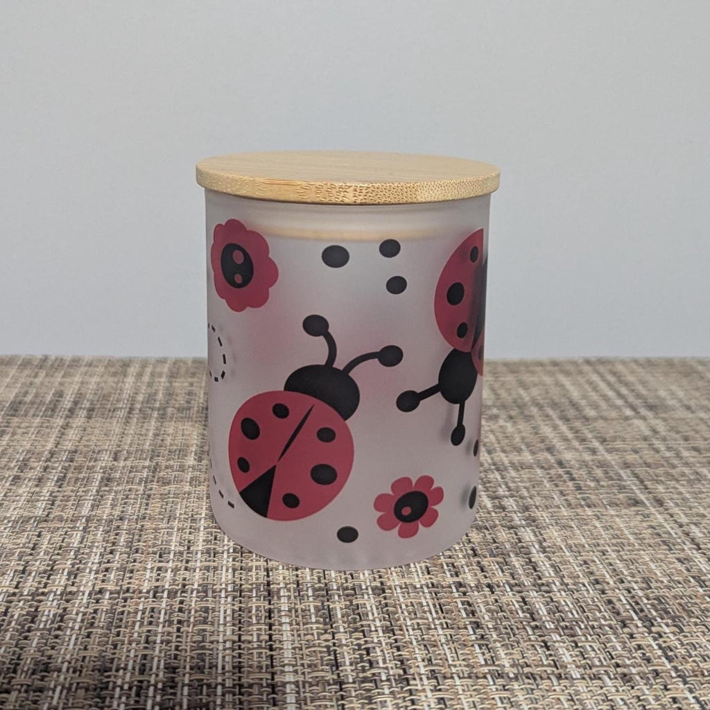 Ladybug Candle Holder With A Battery Operated Flickering Tea Light
