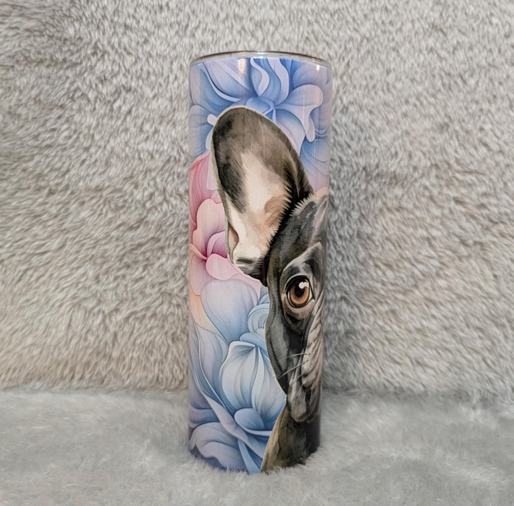 French Bulldog Tumbler 20oz With Reusable Straw, Can Be Personalized