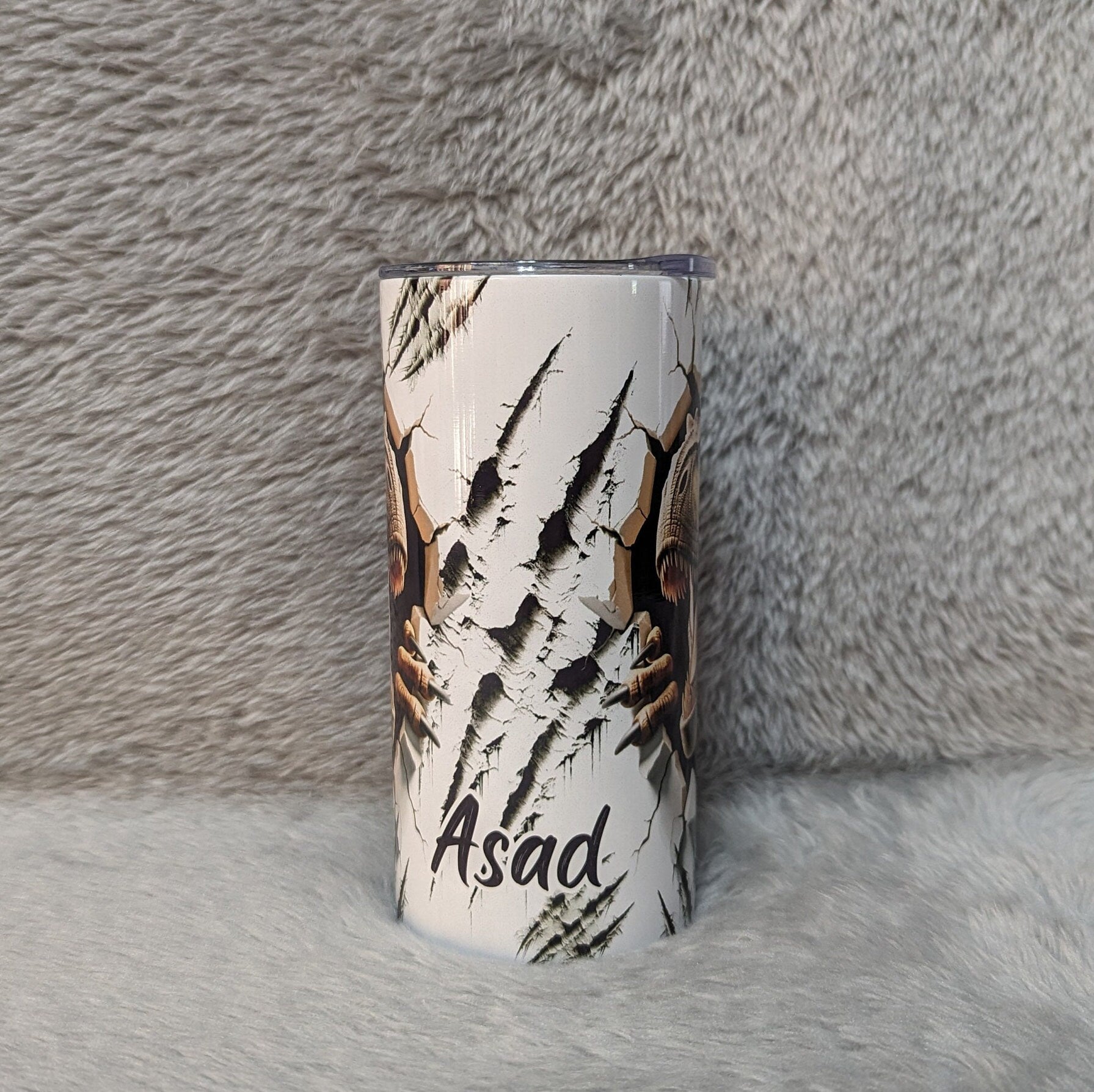 Kids Dinosaur Tumbler 15oz With Reusable Straw, Can Be Personalized