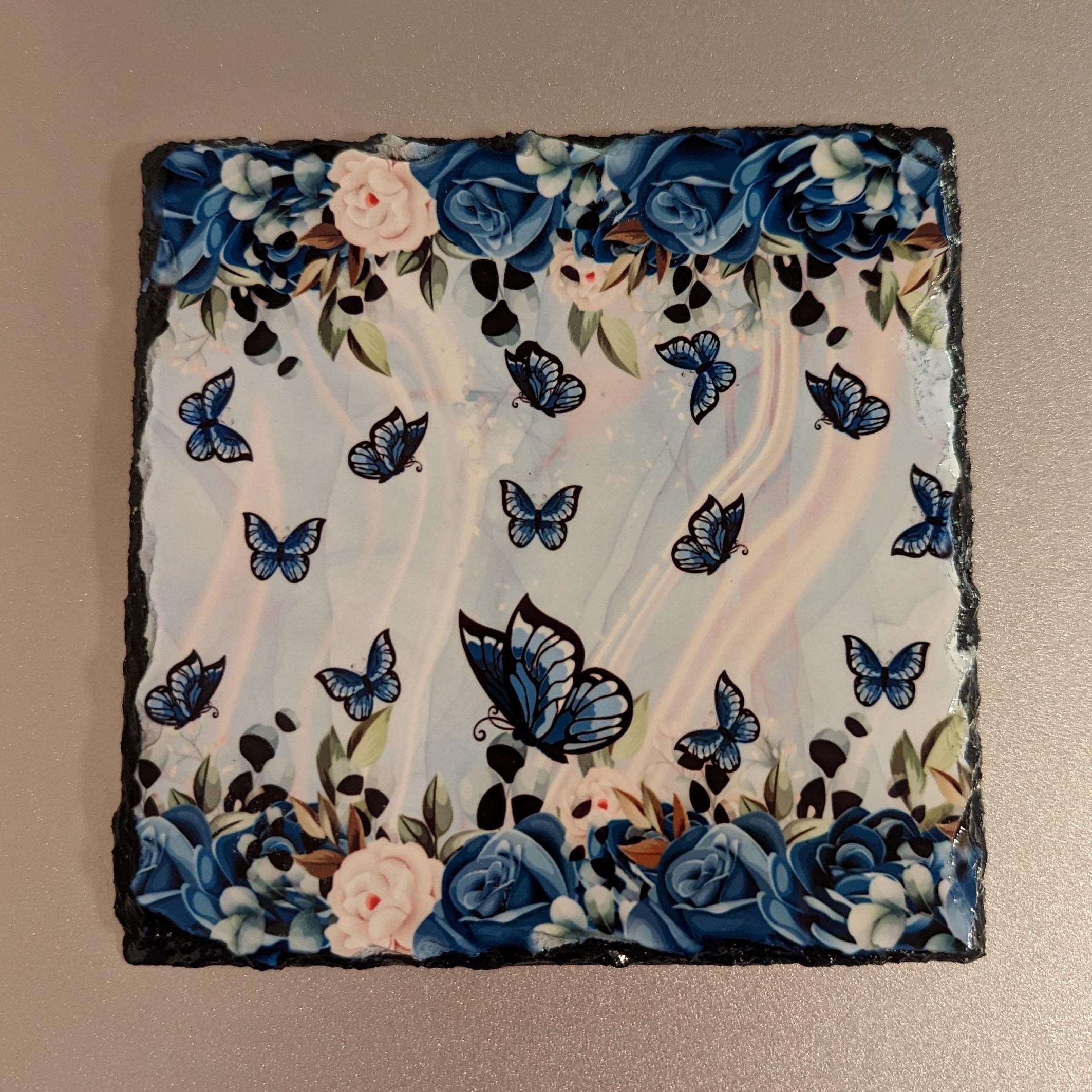 Slate Butterfly Picture With Display Legs