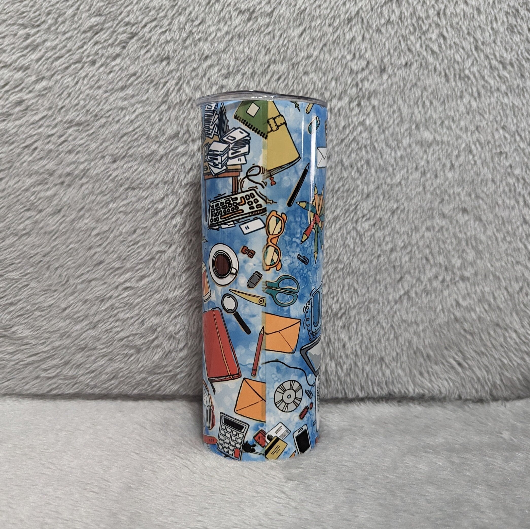 Office Manager Tumbler 20oz With Reusable Straw, Can Be Personalized