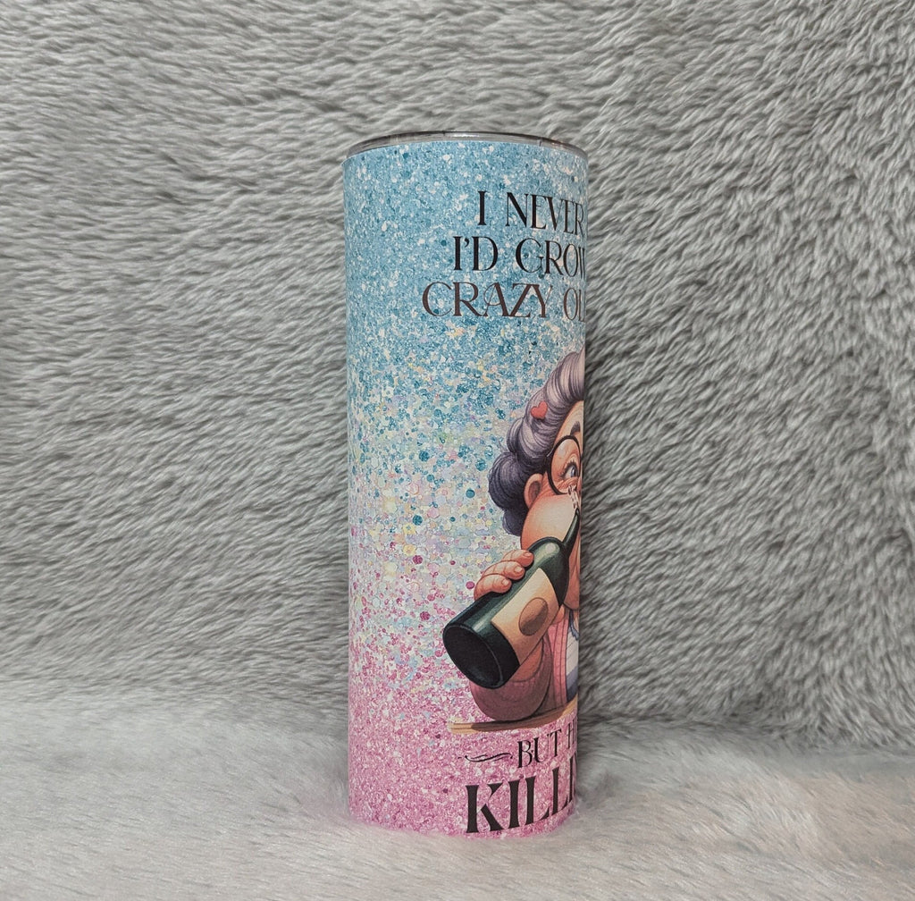 Fun Grandma Tumbler 20oz With Reusable Straw, Can Be Personalized