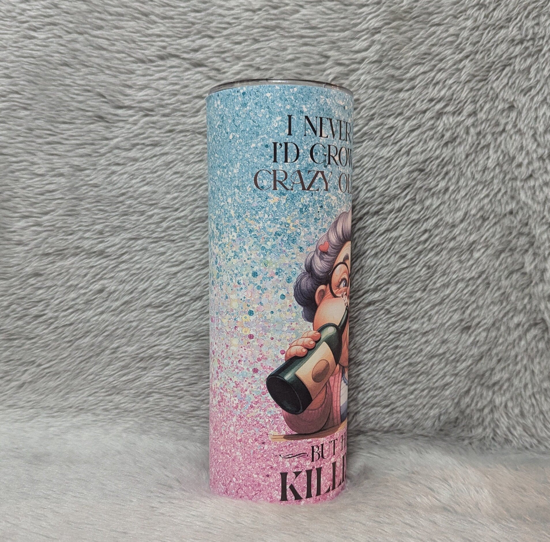 Fun Grandma Tumbler 20oz With Reusable Straw, Can Be Personalized