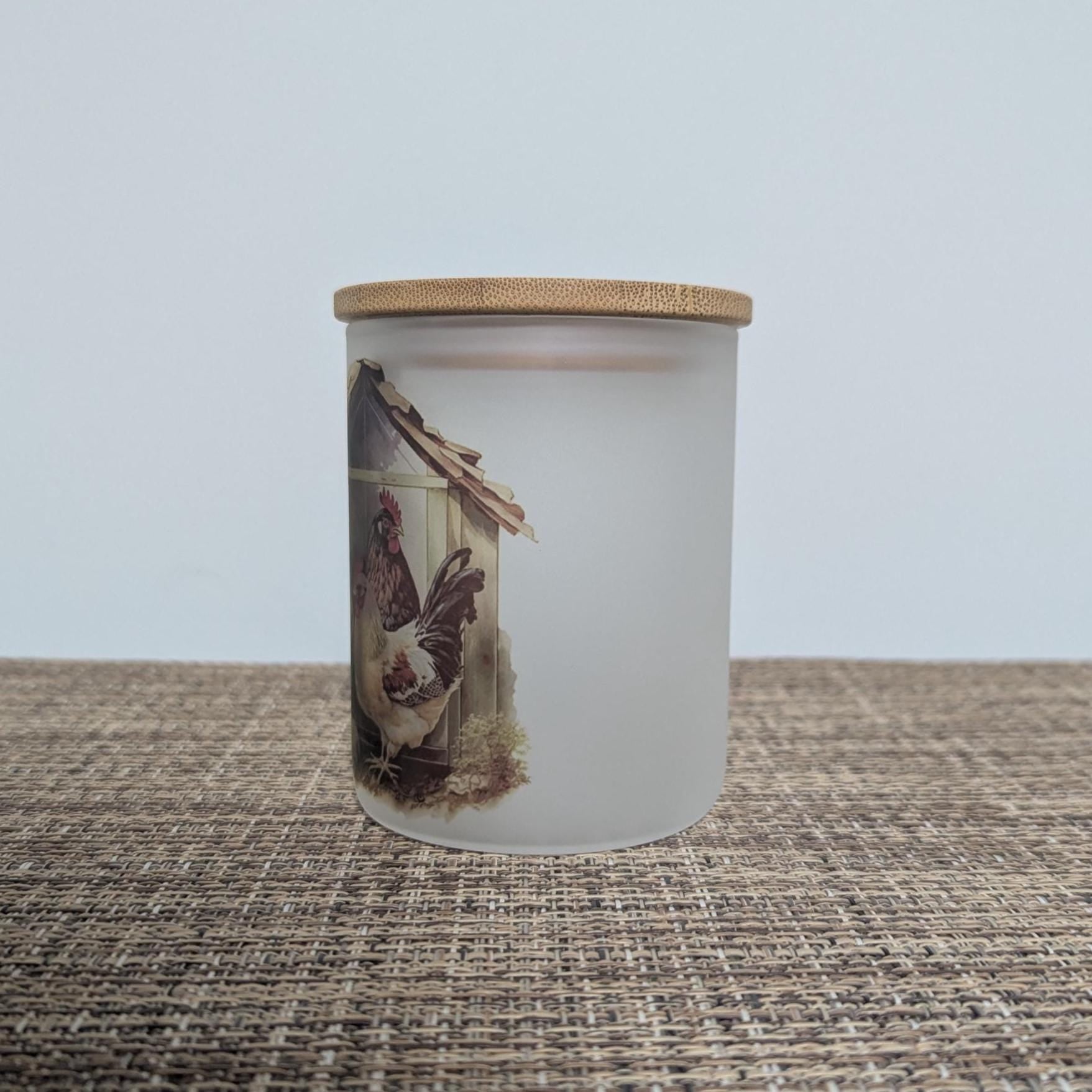 Chicken Candle Holder With A Battery Operated Flickering Tea Light
