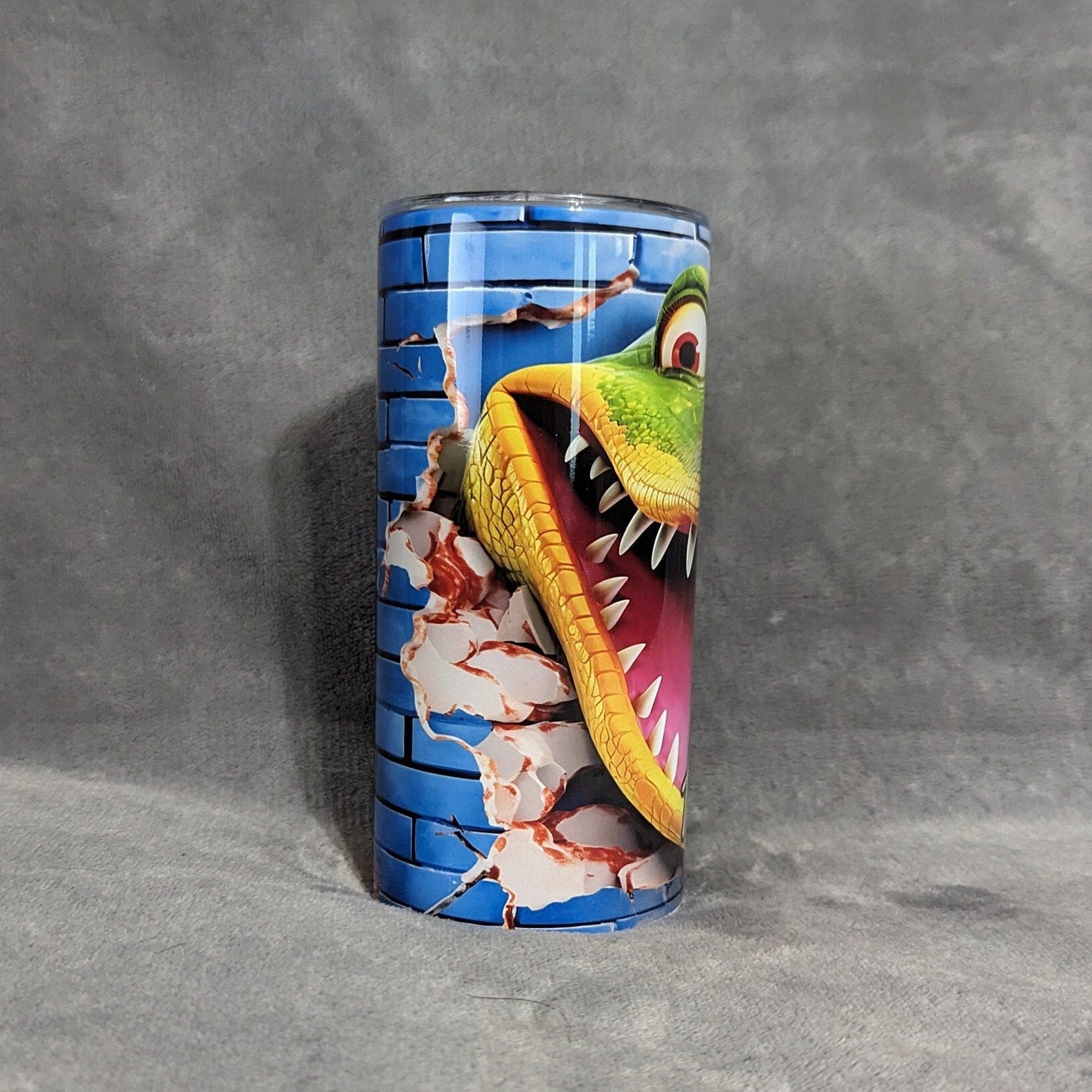 Kids Alligator Tumbler 15oz With Reusable Straw, Can Be Personalized