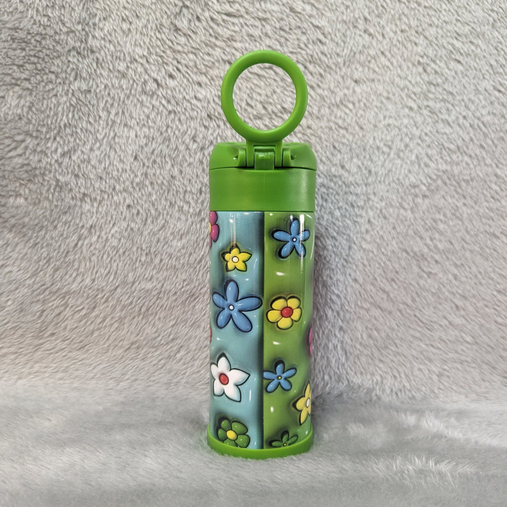 Adorable Kids Elephant Water Bottle 12oz With Reusable Straw Can Be Personalized