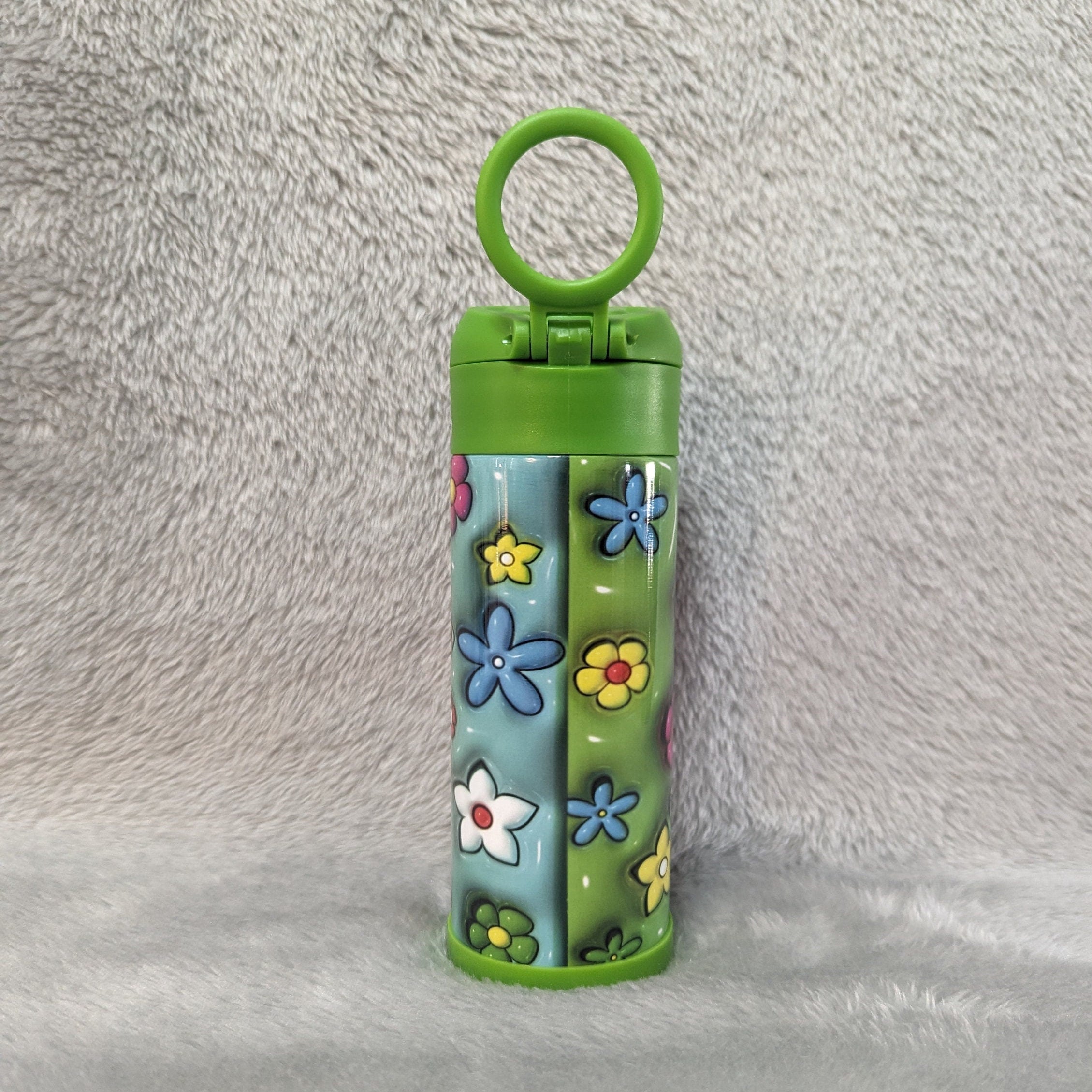 Adorable Kids Elephant Water Bottle 12oz With Reusable Straw Can Be Personalized