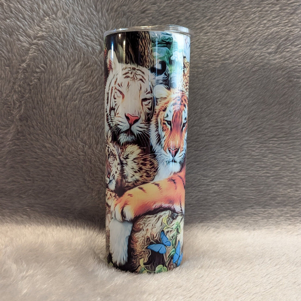 Wild Cat Tumbler 20oz With Reusable Straw, Can Be Personalized