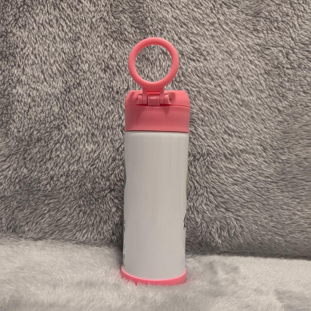 Kids Elephant Water Bottle 12oz With Reusable Straw Can Be Personalized