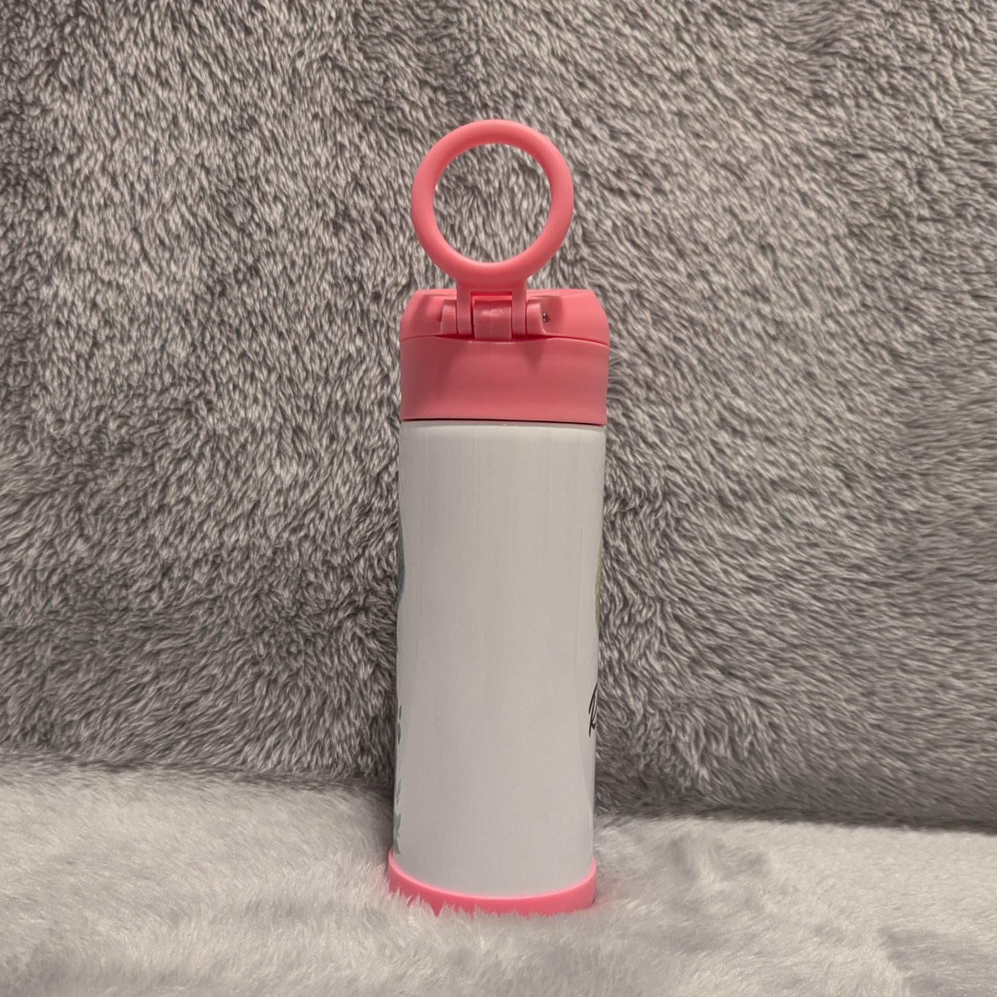 Kids Elephant Water Bottle 12oz With Reusable Straw Can Be Personalized