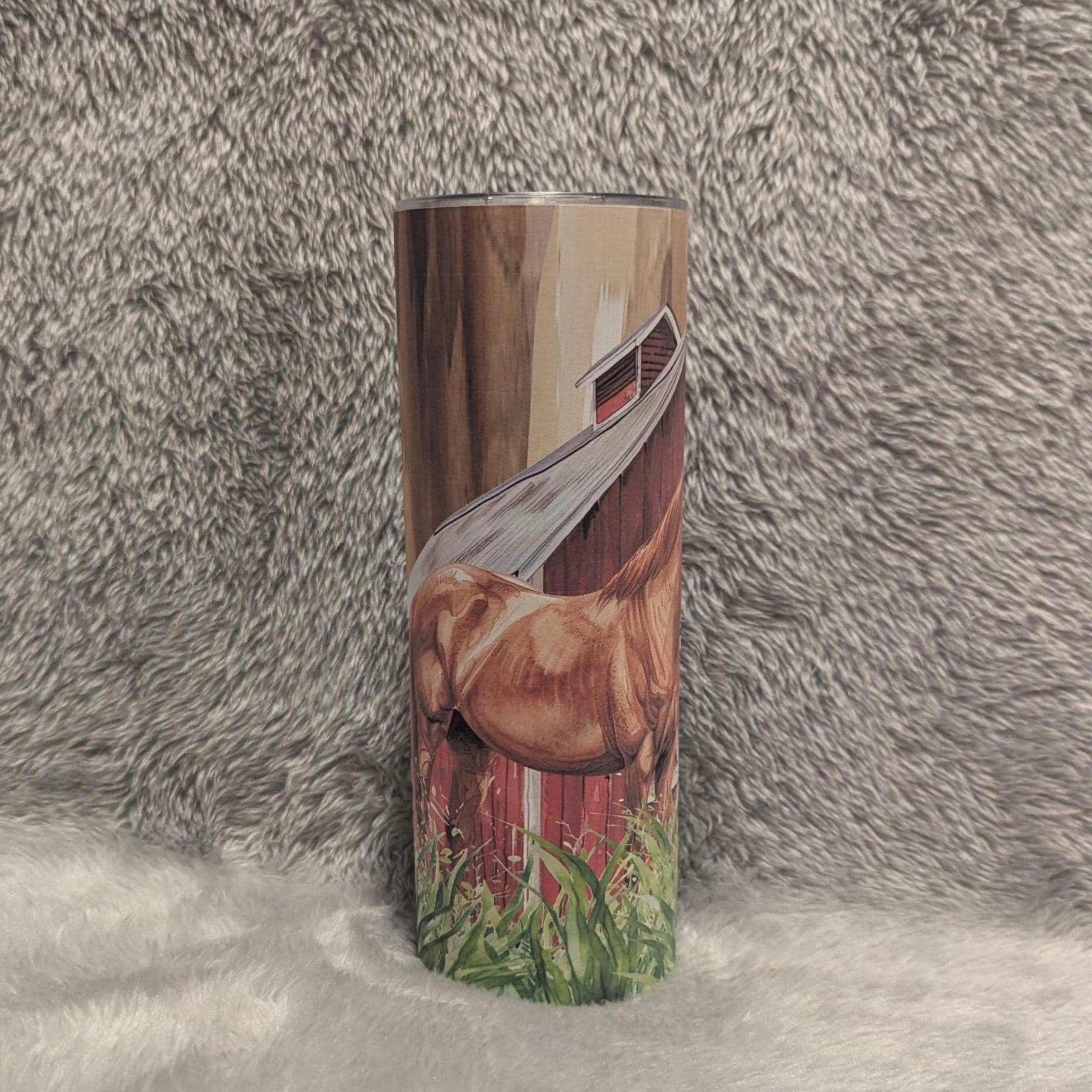 Horse Tumbler 20oz With Reusable Straw, Can Be Personalized