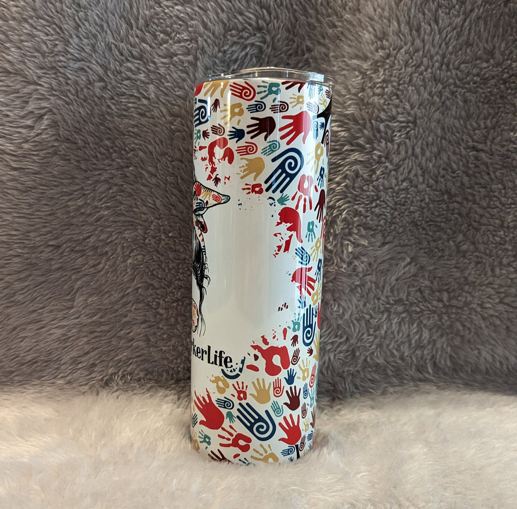 Social Worker Tumbler 20oz With Reusable Straw, Can Be Personalized