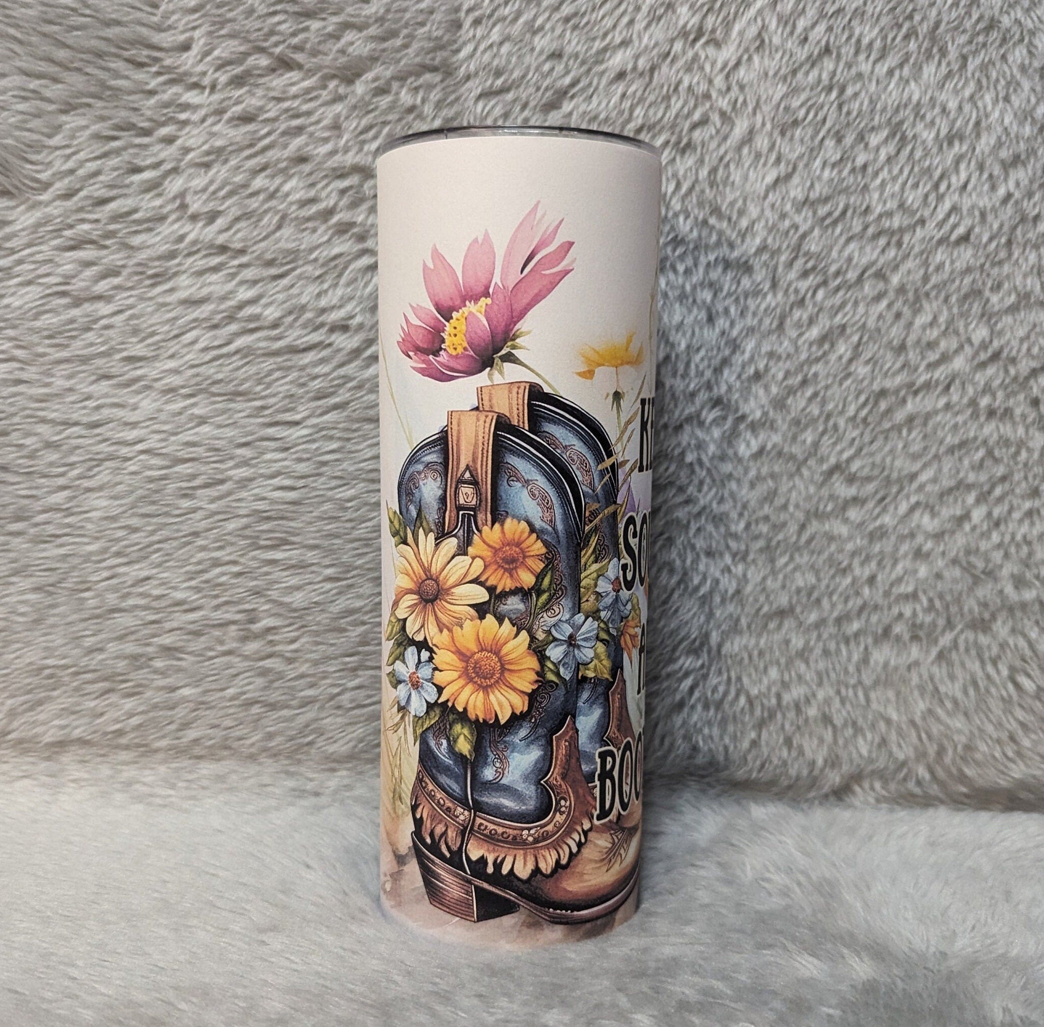 Cowgirl Tumbler - Keep Your Soul Clean and Your Boots Dirty 20oz With Reusable Straw, Can Be Personalized