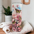 Beautiful Butterfly Tumbler 20oz With Reusable Straw, Can Be Personalized