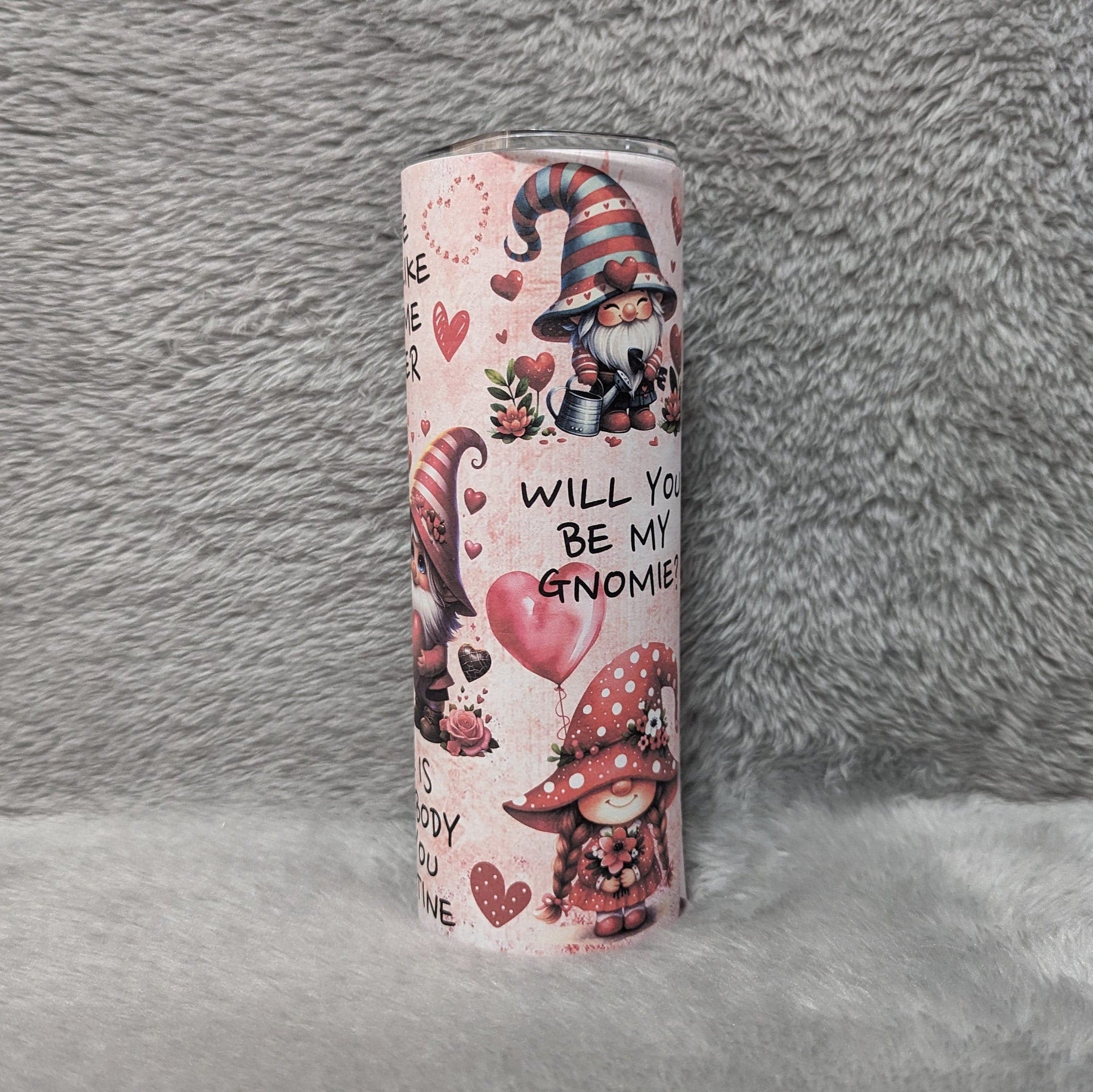 Gnome Affirmation Tumbler with Reusable Straw