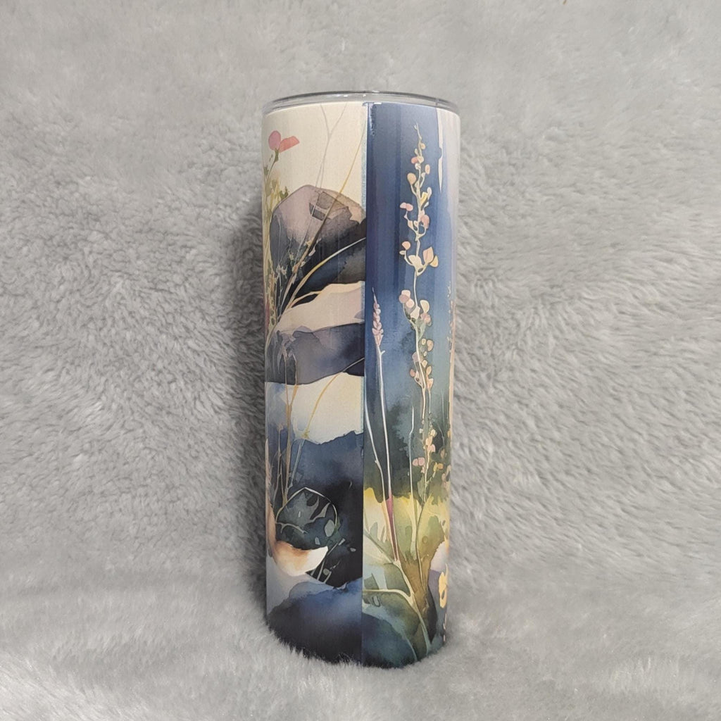 Fox Tumbler With A Family of Foxes 20oz With Reusable Straw, Can Be Personalized
