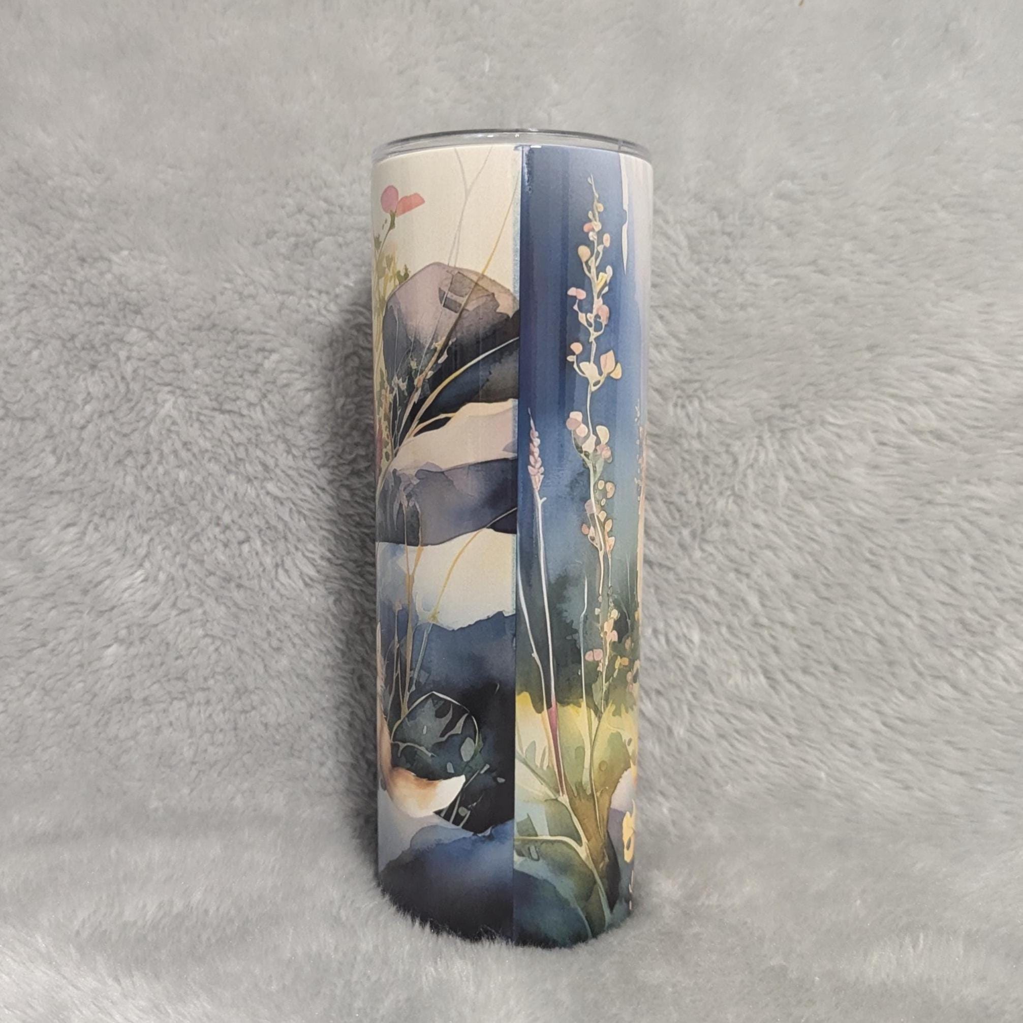 Fox Tumbler With A Family of Foxes 20oz With Reusable Straw, Can Be Personalized