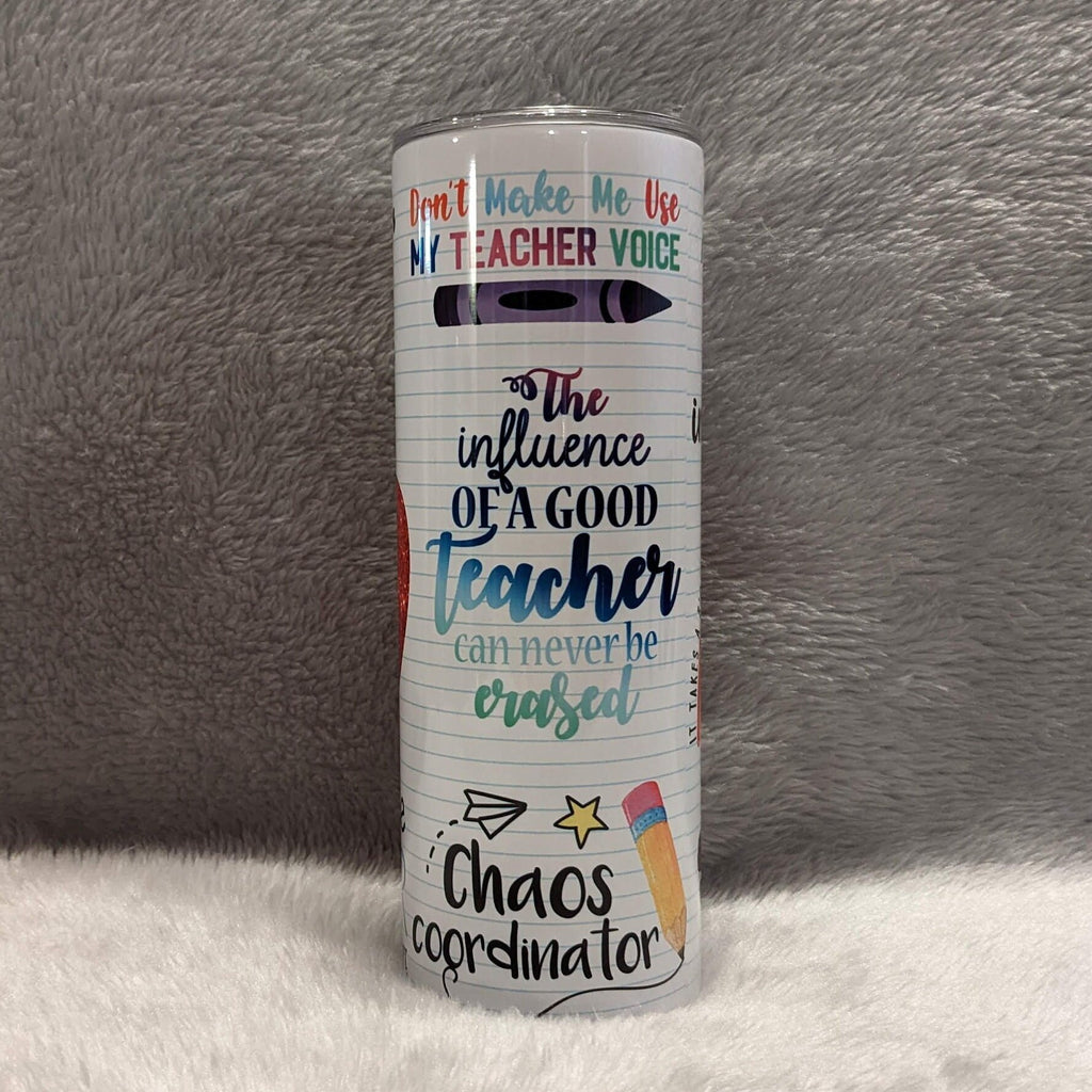 Teacher Affirmation Tumbler With Reusable Straw