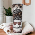 Football Mom Tumbler 20oz With Reusable Straw, Can Be Personalized