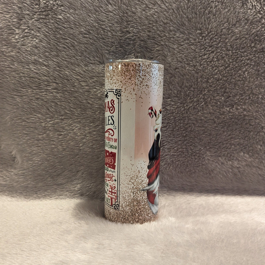 Christmas Rules Gnome Tumbler 20oz With Reusable Straw