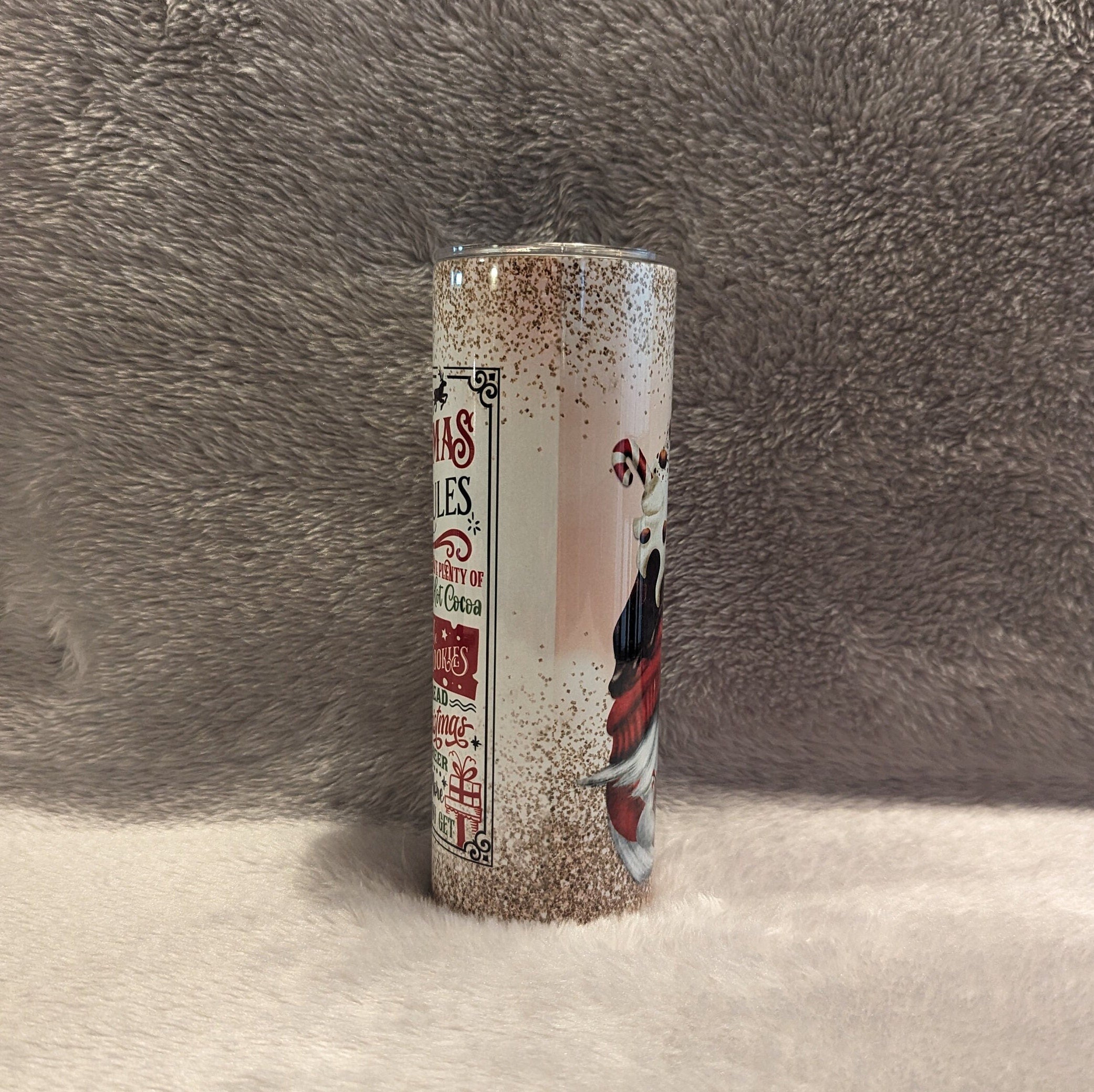 Christmas Rules Gnome Tumbler 20oz With Reusable Straw