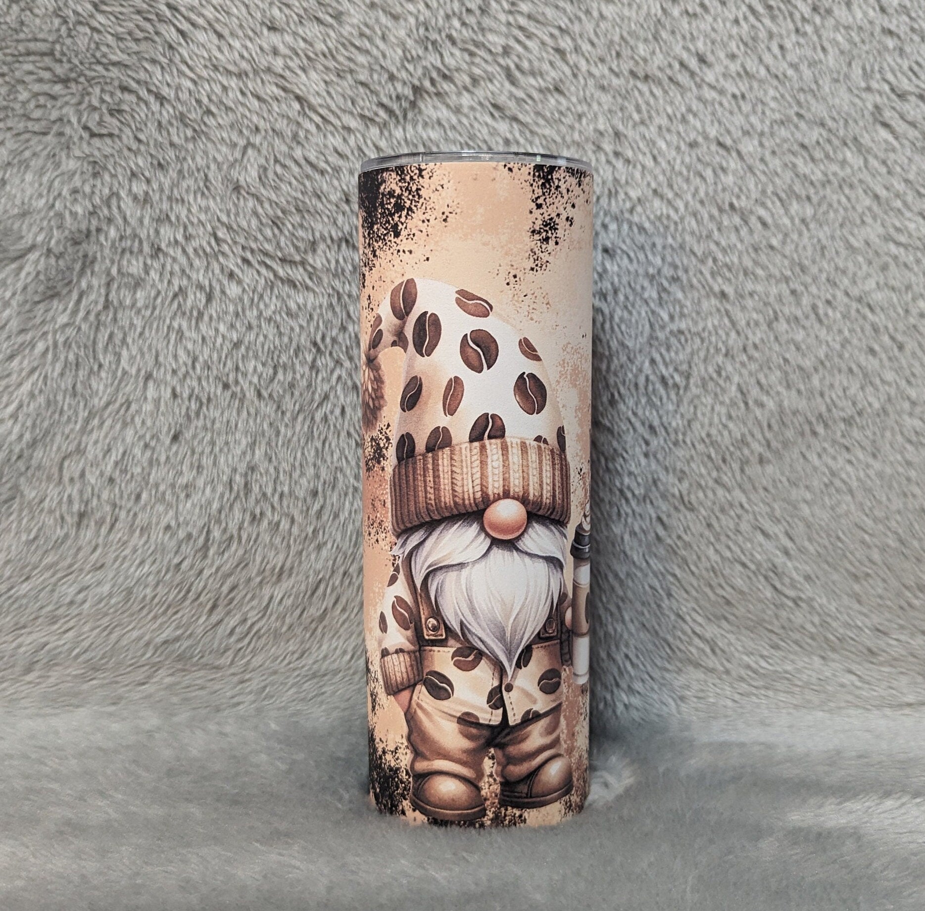 Coffee Gnome Tumbler 20oz With Reusable Straw, Can Be Personalized
