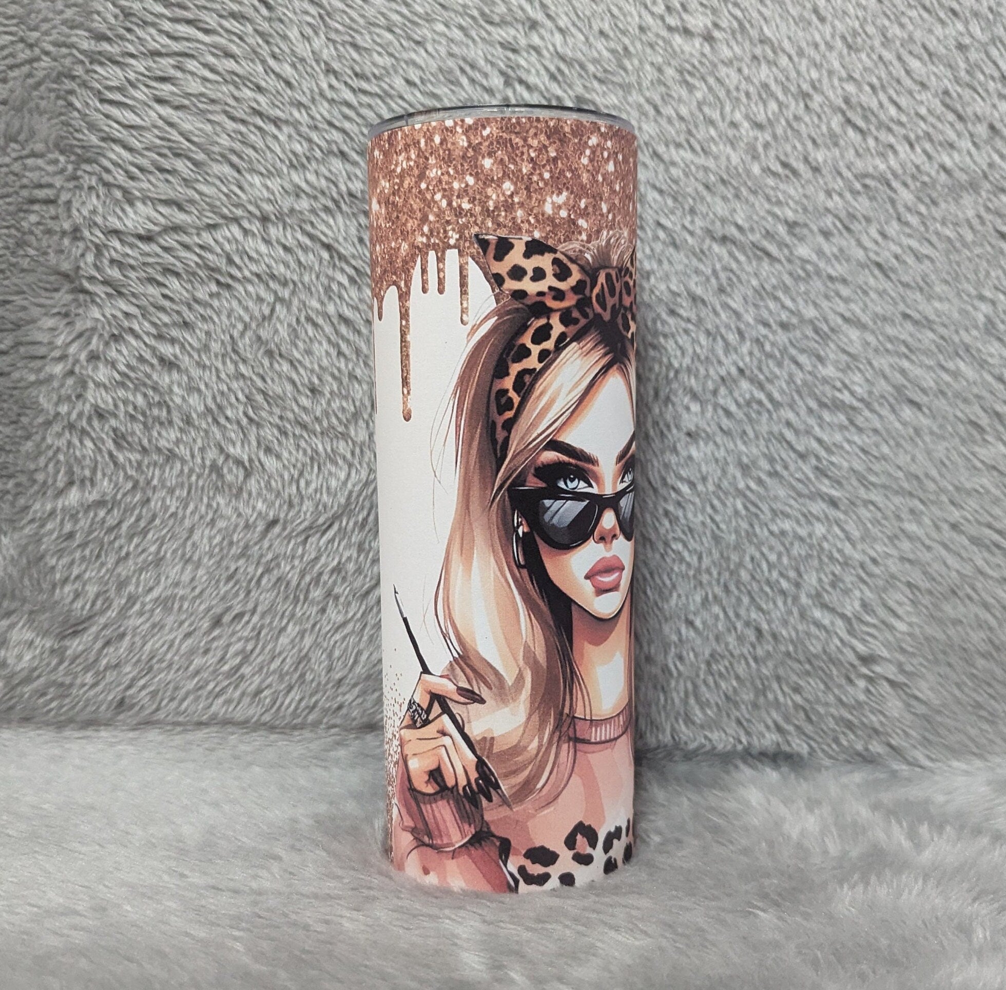 Just A Little Sassy Girl Tumbler 20oz With Reusable Straw, Can Be Personalized