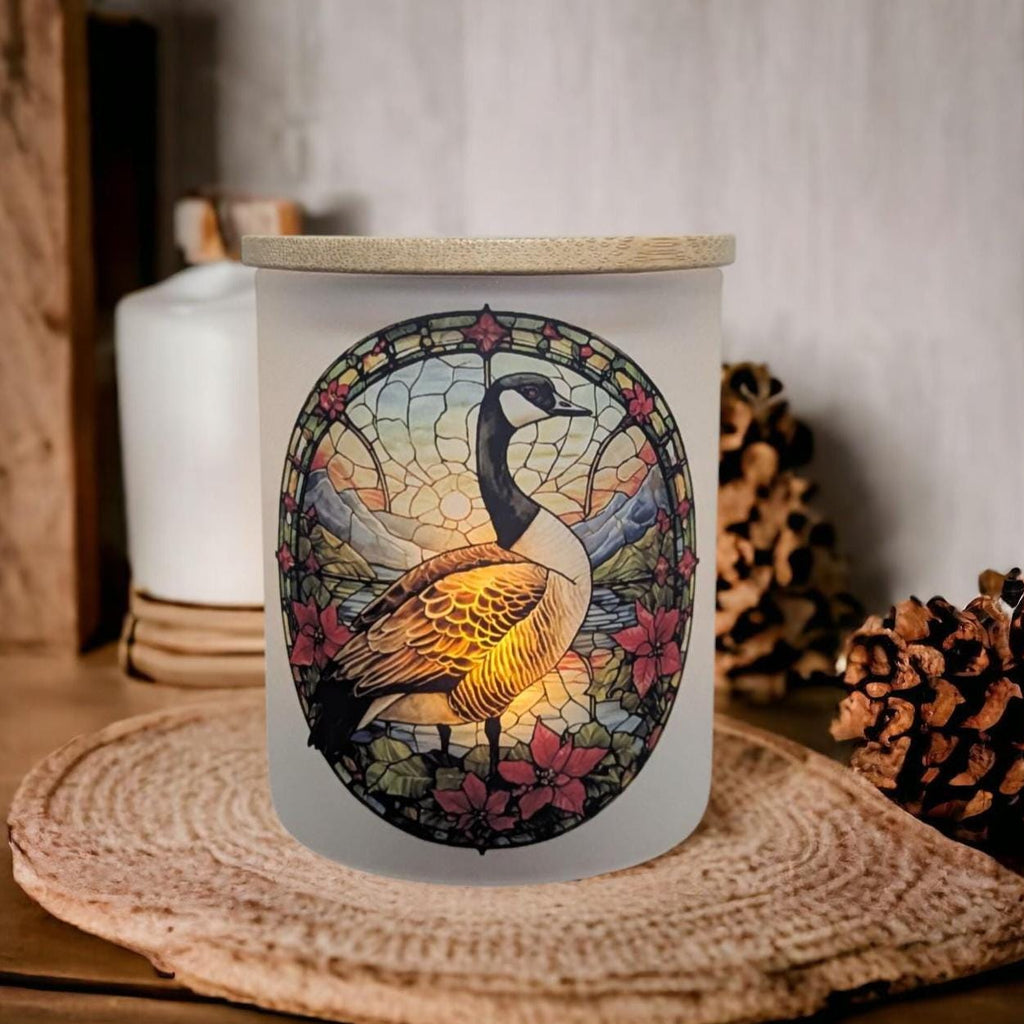Goose Candle Holder With A Battery Operated Flickering Tea Light