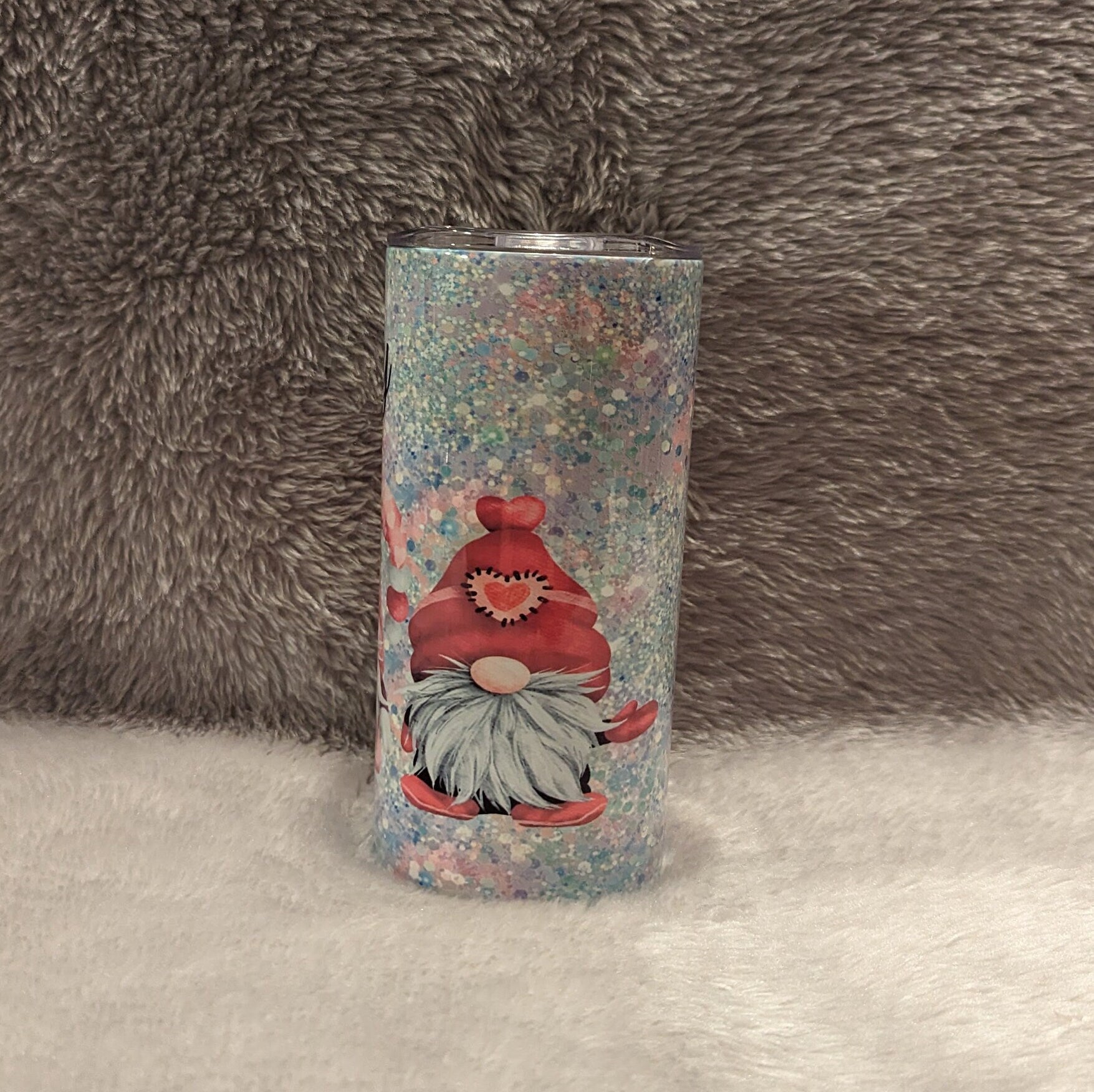 Kids Gnome Tumbler 15oz With Reusable Straw, Can Be Personalized