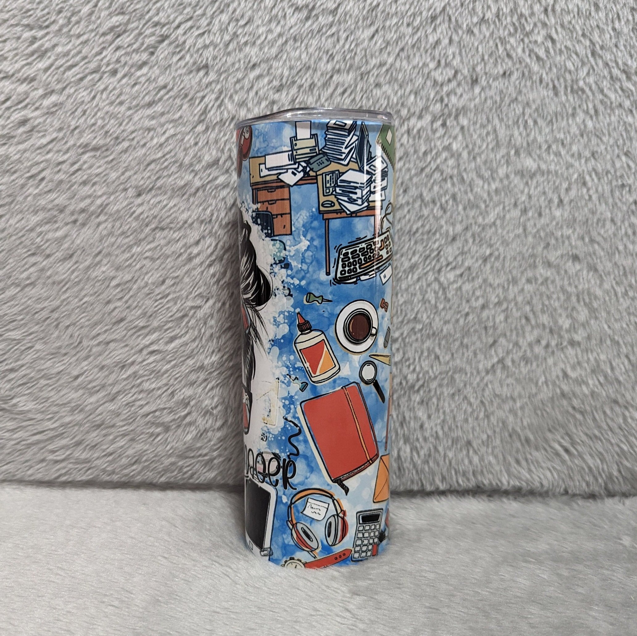 Office Manager Tumbler 20oz With Reusable Straw, Can Be Personalized