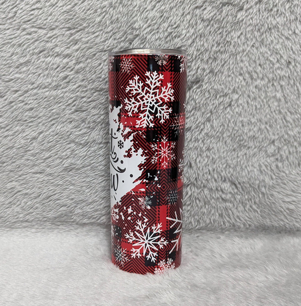 Let It Snow Tumbler 20oz With Reusable Straw