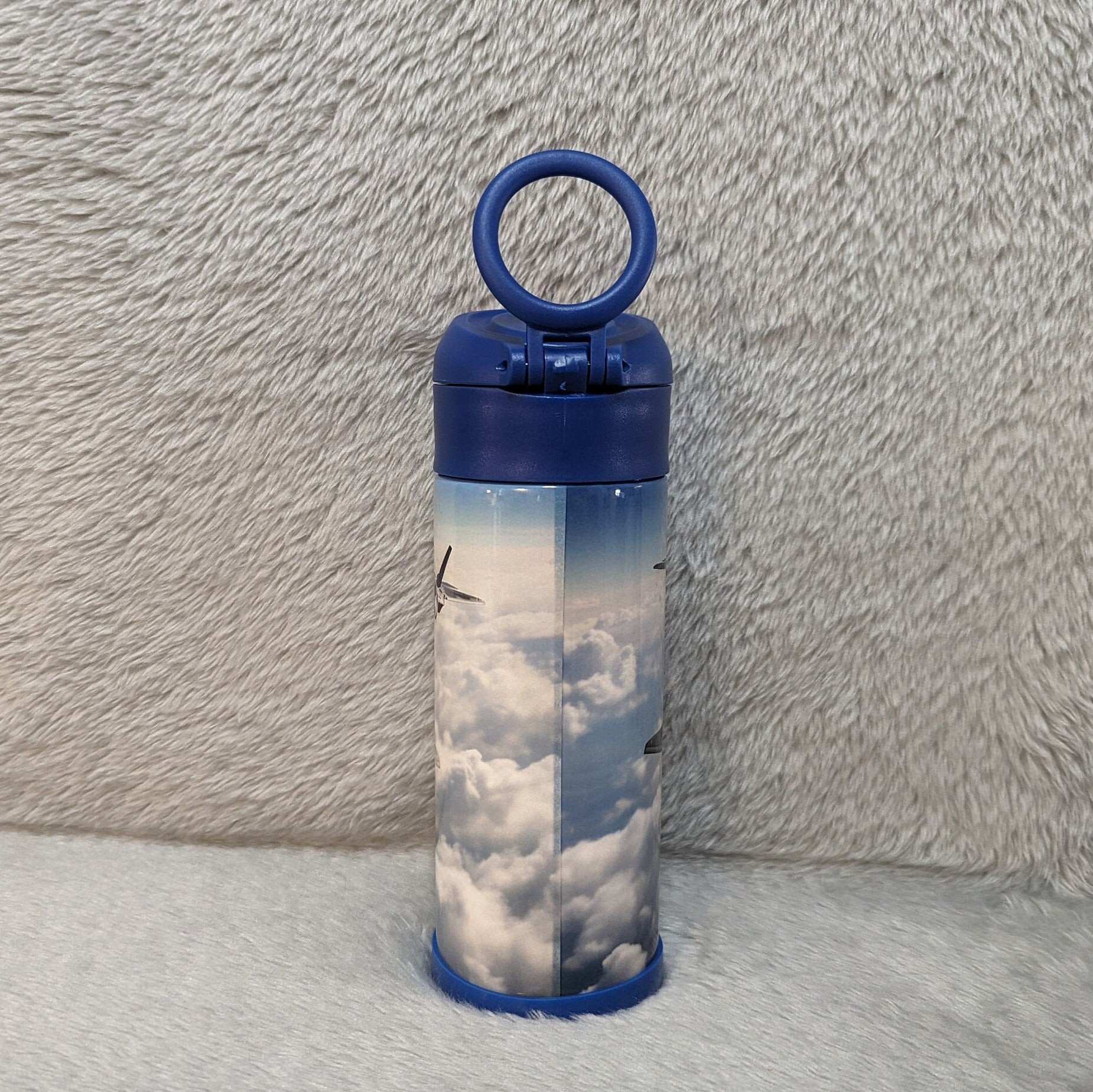 Kids Jet Water Bottle 12oz With Reusable Straw Can Be Personalized