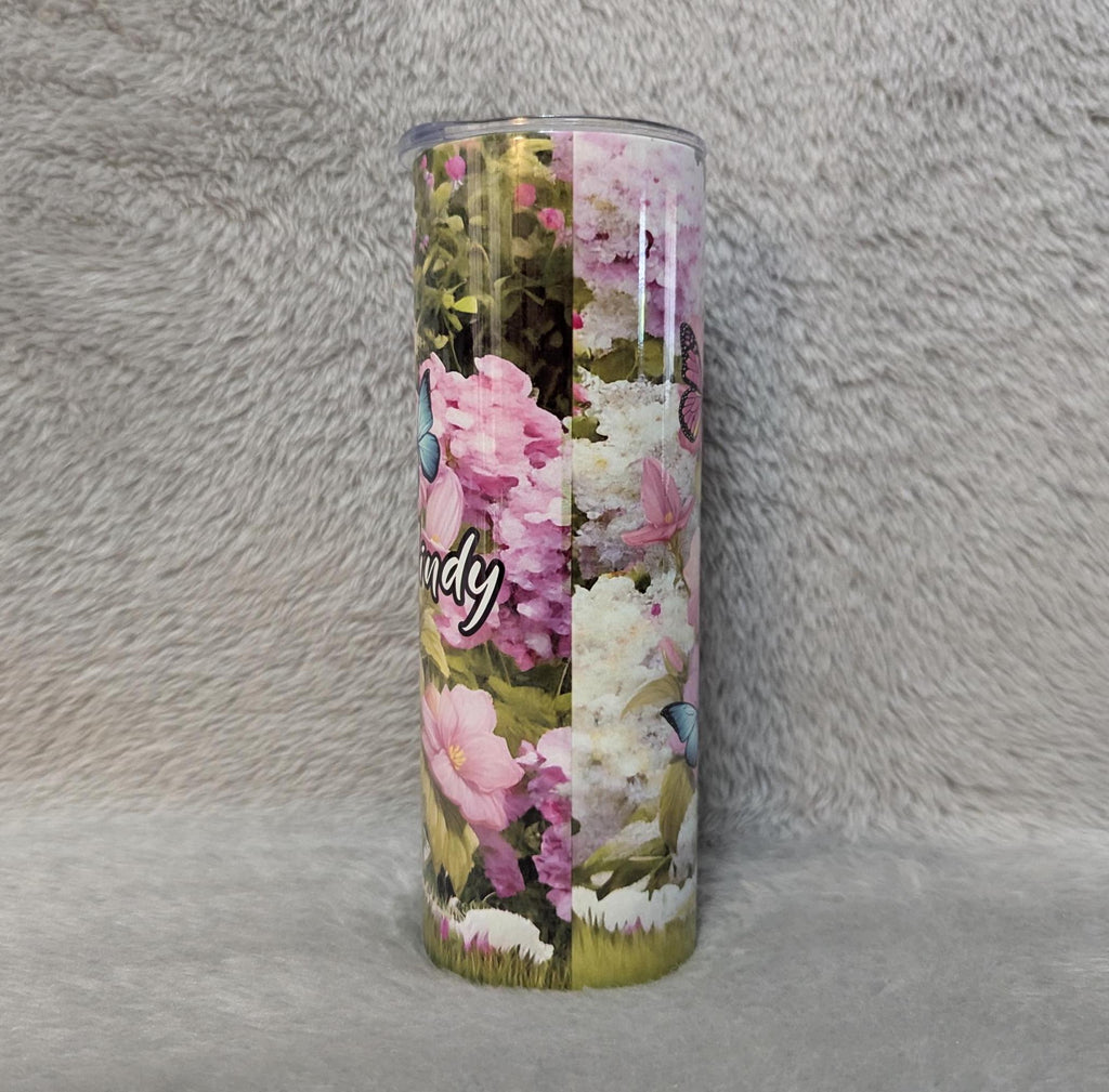 Cute Garden Gnome Tumbler 20oz With Reusable Straw, Can Be Personalized