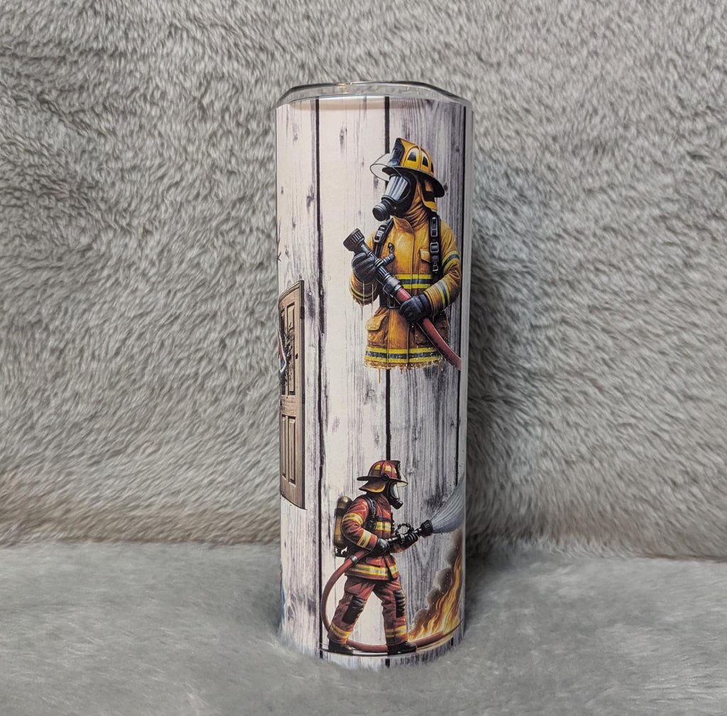 Firefighter Tumbler 20oz With Reusable Straw