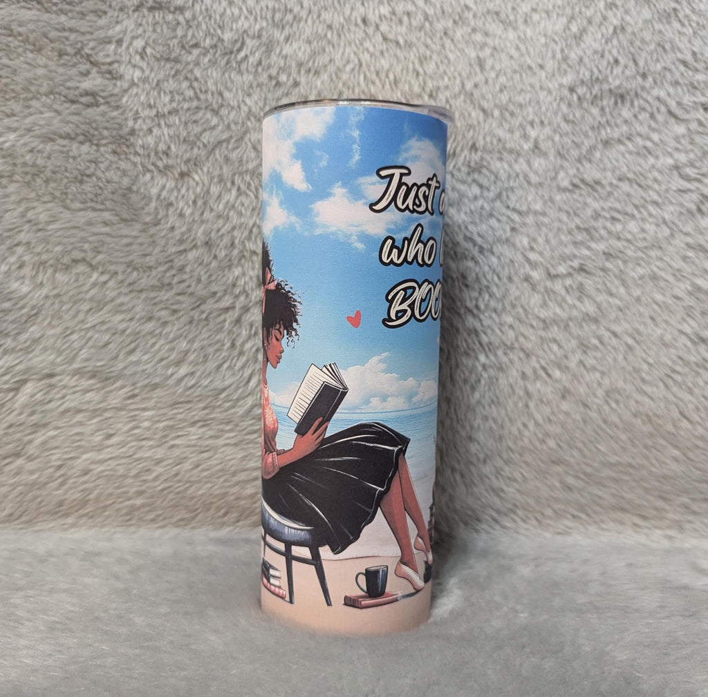 Just A Girl Who Loves Books 20oz Tumbler Can Be Personalized