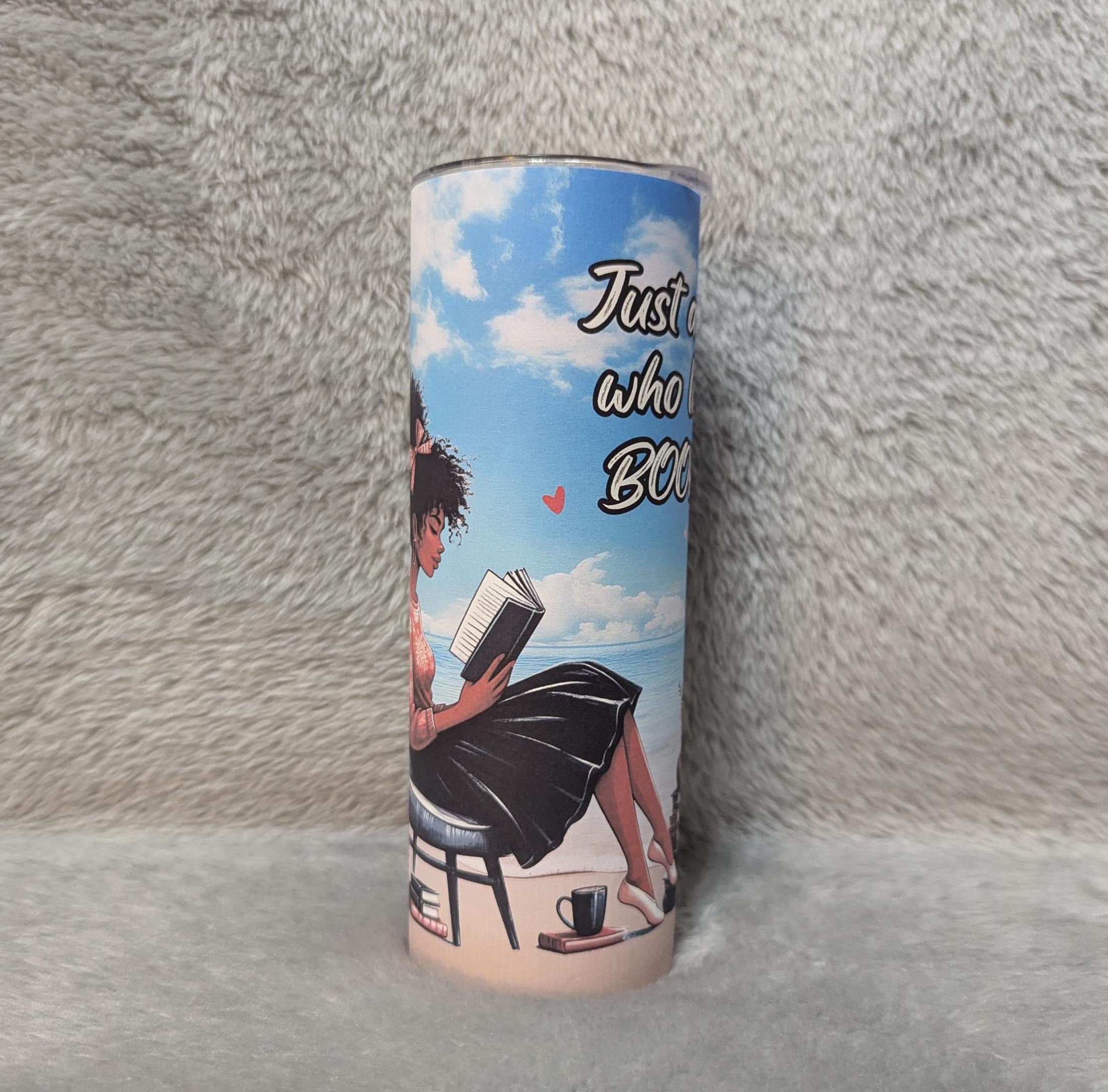 Just A Girl Who Loves Books 20oz Tumbler Can Be Personalized