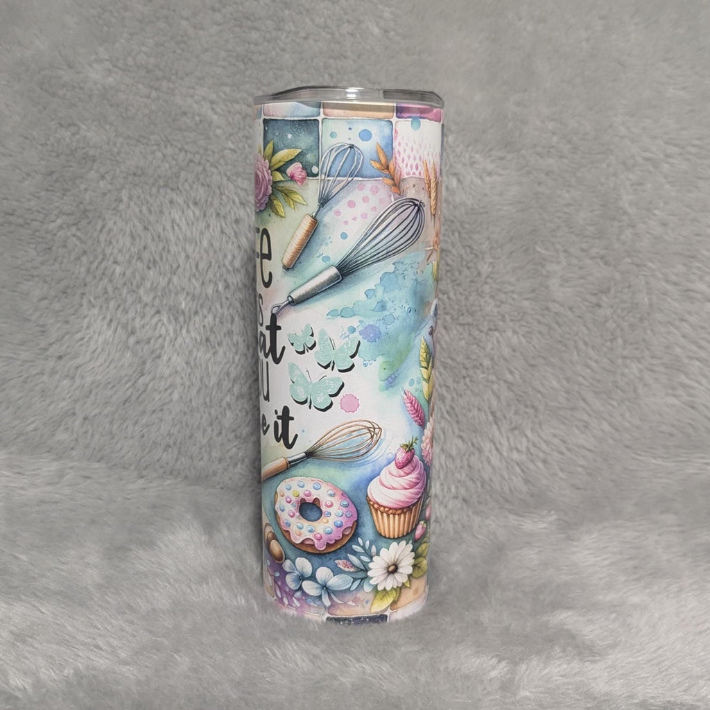 Life Is What You Bake It Tumbler 20oz With Reusable Straw