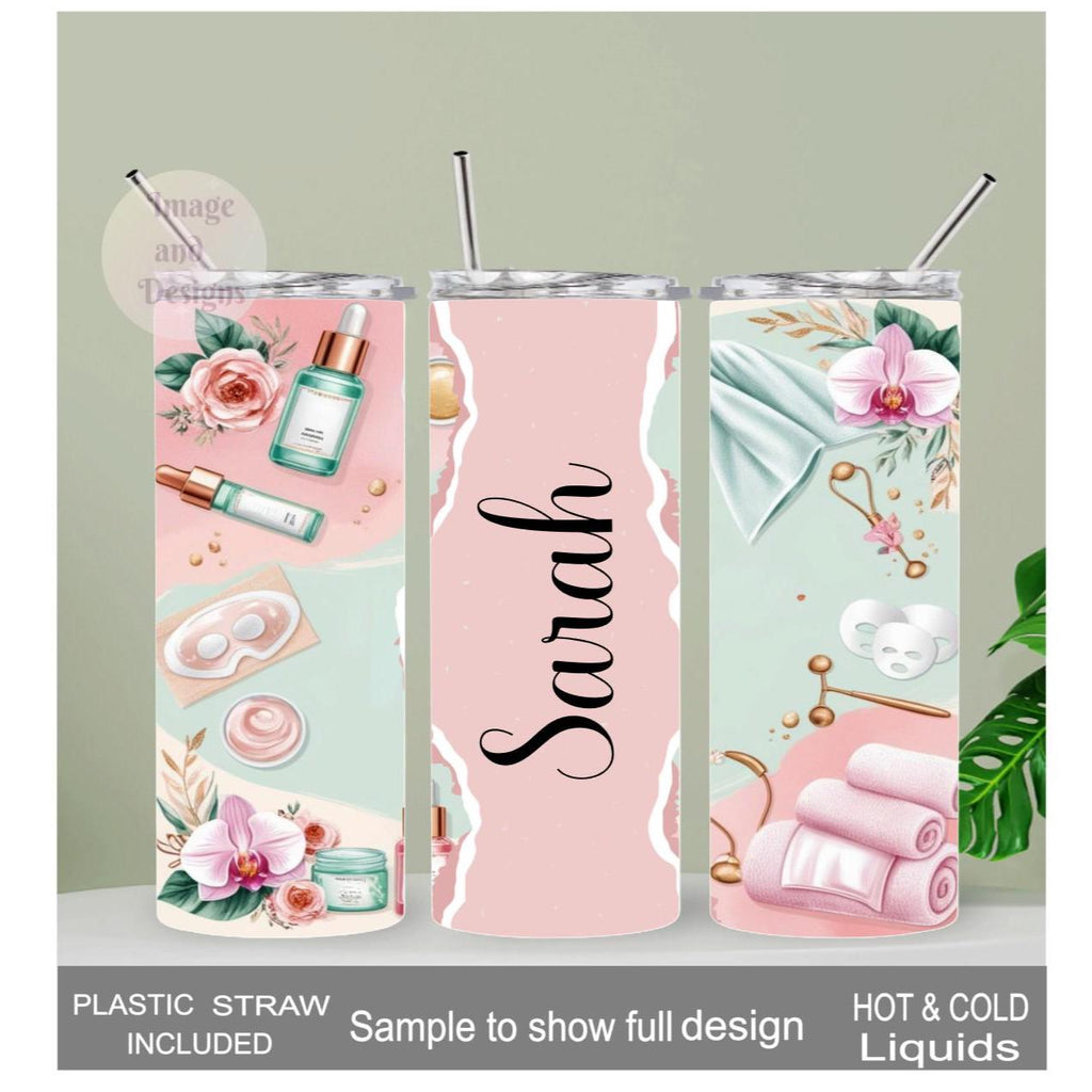 Personalized Esthetician Tumbler 20oz With Reusable Straw