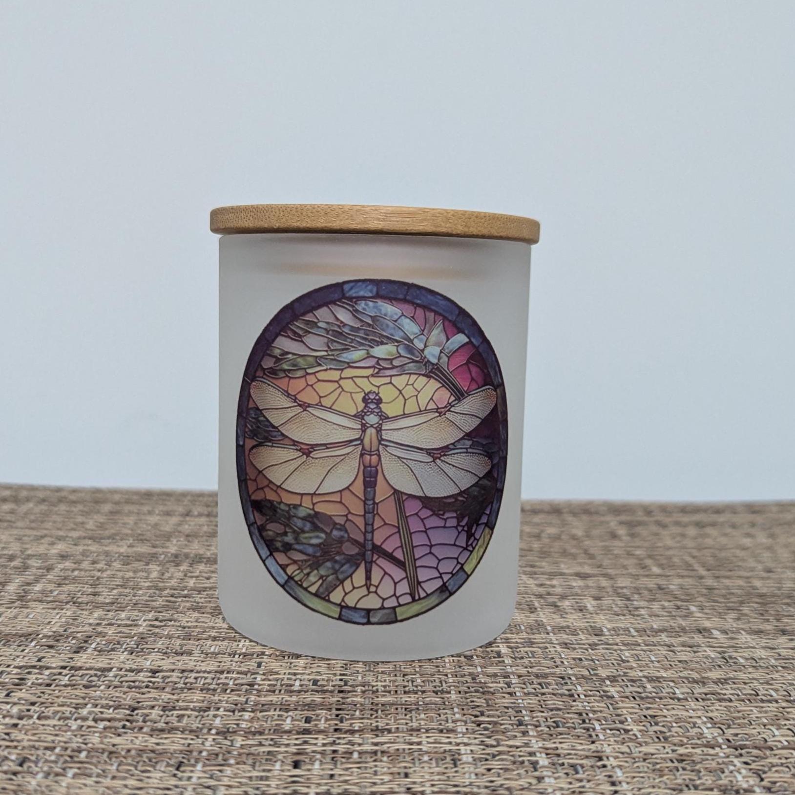 Dragonfly Candle Holder With A Battery Operated Flickering Tea Light