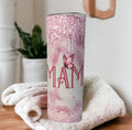 MAMA Tumbler With A Glitter Design 20oz With Reusable Straw, Can Be Personalized