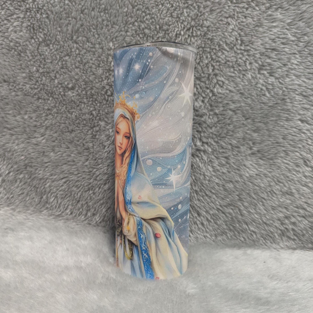 Mother Mary Tumbler 20oz With Reusable Straw