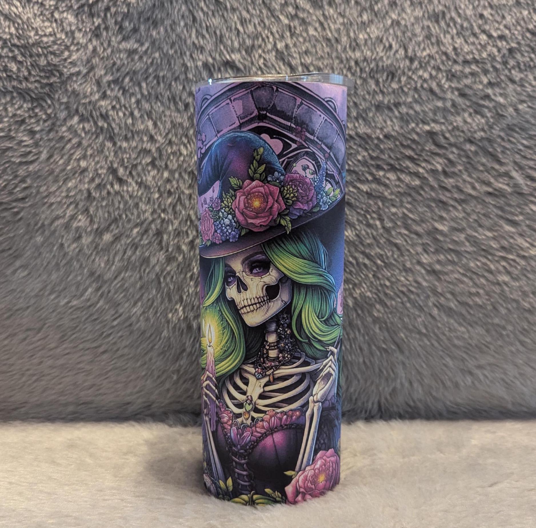 Witch Tumbler 20oz With Reusable Straw, Can Be Personalized