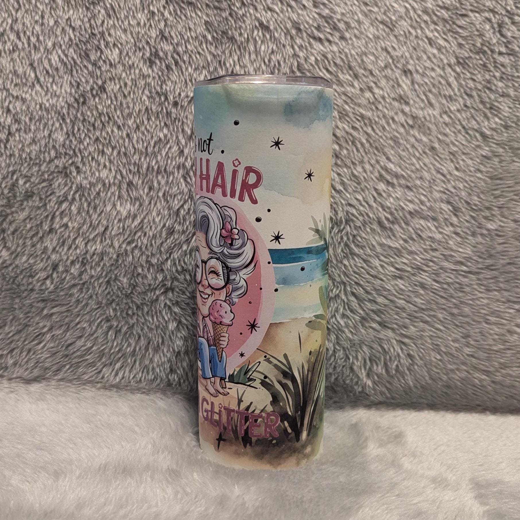 Funny Grandma Tumbler 20oz With Reusable Straw, Can Be Personalized